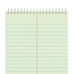 Staples Steno Pads, 6" x 9", Gregg Ruled, Green, 80 Sheets/Pad, 72 Pads/Carton (TR57353CT)
