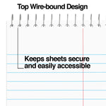 Staples Steno Pad, 6" x 9", Gregg Ruled, White, 80 Sheets/Pad, Dozen (ST57354/TR57354)