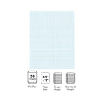 Staples® Notepads, 8.5" x 11", Graph Ruled, White, 50 Sheets/Pad, 6 Pads/Pack (ST57332)