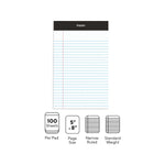 Staples Notepads, 5" x 8", Narrow Ruled, White, 100 Sheets/Pad, 6 Pads/Pack (ST57343)