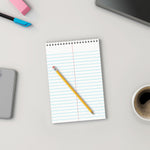Staples Steno Pad, 6" x 9", Gregg Ruled, White, 80 Sheets/Pad, Dozen (ST57354/TR57354)
