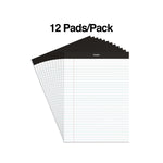 Staples Notepads, 8.5" x 11", Wide Ruled, White, 50 Sheets/Pad, Dozen (ST57339M/57339)