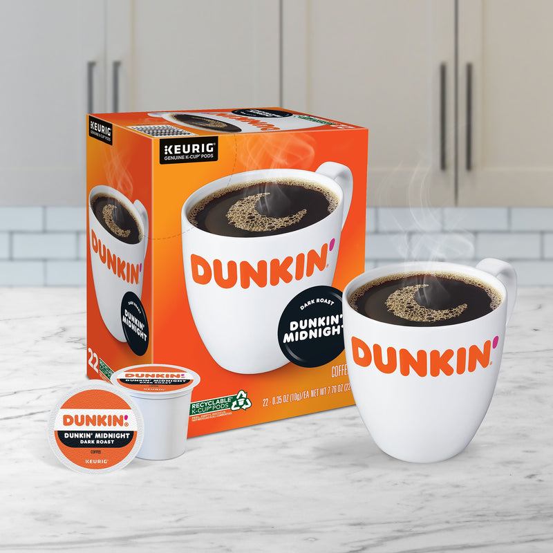Dunkin' Midnight Coffee Keurig® K-Cup® Pods, Dark Roast, 22/Box (400849)