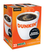 Dunkin' Midnight Coffee Keurig® K-Cup® Pods, Dark Roast, 22/Box (400849)