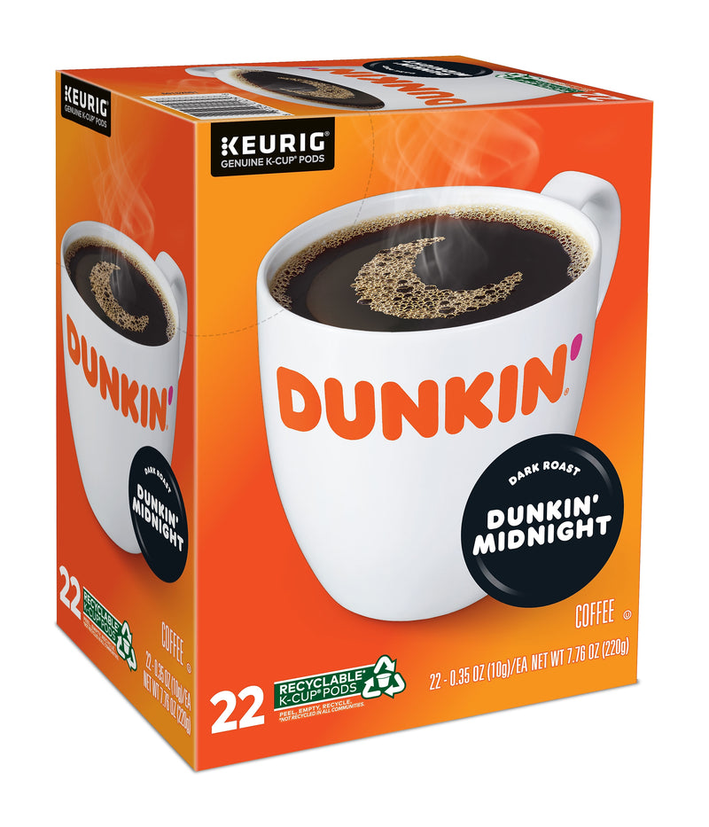 Dunkin' Midnight Coffee Keurig® K-Cup® Pods, Dark Roast, 22/Box (400849)
