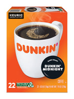 Dunkin' Midnight Coffee Keurig® K-Cup® Pods, Dark Roast, 22/Box (400849)