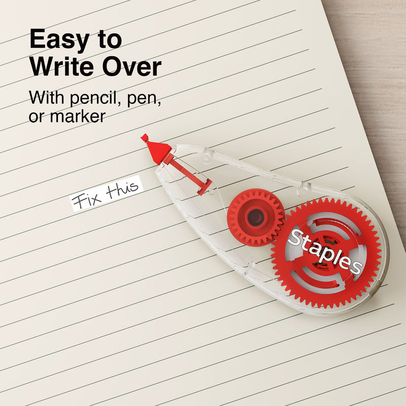 Staples Correction Tape, White, 480/Carton (ST59822/51666)