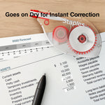 Staples Correction Tape, White, 6/Pack (ST59819)