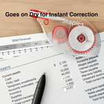 Staples Correction Tape, White, 10/Pack (ST59820)