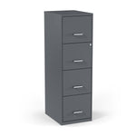 Staples 4-Drawer Vertical File Cabinet, Letter Size, Lockable, 47.2"H x 14.5"W x 18.9"D, Charcoal (ST52148-CC)