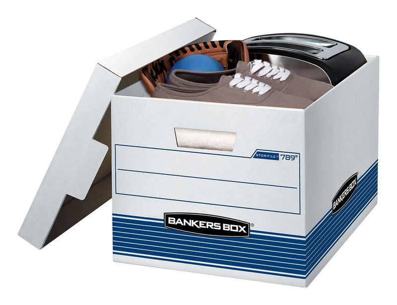 Bankers Box Stor/File Medium-Duty Quick Set-Up Storage Boxes with Lift-Off Lid, Letter/Legal, 12/Ct (00789)