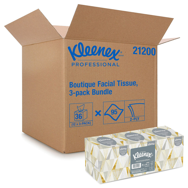 Kleenex Boutique Facial Tissue, 2-ply, 95 Tissues/Box, 36 Boxes/Pack (21200)