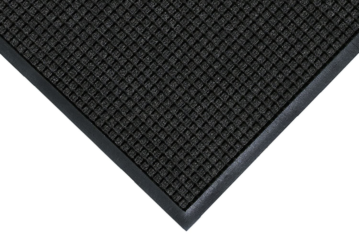 M+A Matting  WaterHog Squares Classic Mat, universal cleated, 4' x 6', Charcoal (2005446070)