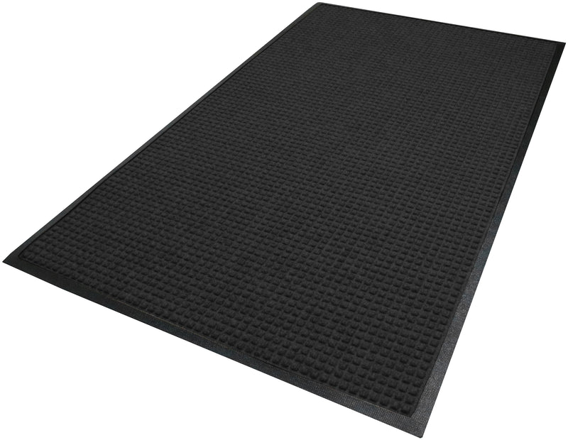 M+A Matting  WaterHog Squares Classic Mat, Smooth, 3' x 5', Charcoal (2005435170)