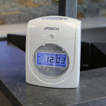 uPunch Electronic Calculating Bundle Punch Card Time Clock System, Gray/Beige (UB2000)