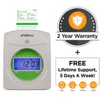 uPunch Electronic Non-Calculating Bundle Punch Card Time Clock System, Green/Beige (UB1000)