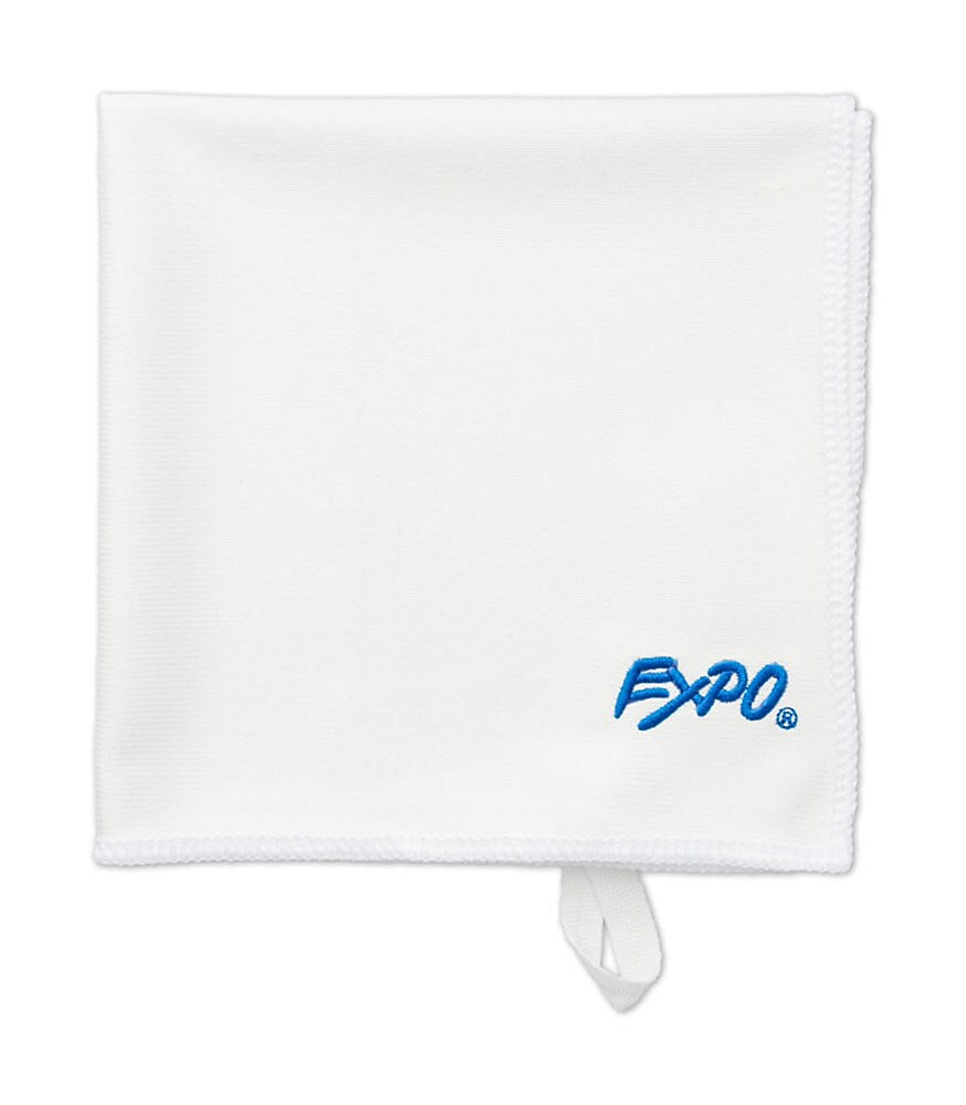 Expo Whiteboard Care Microfiber Cleaning Cloth, 12" x 12", White (1752313)