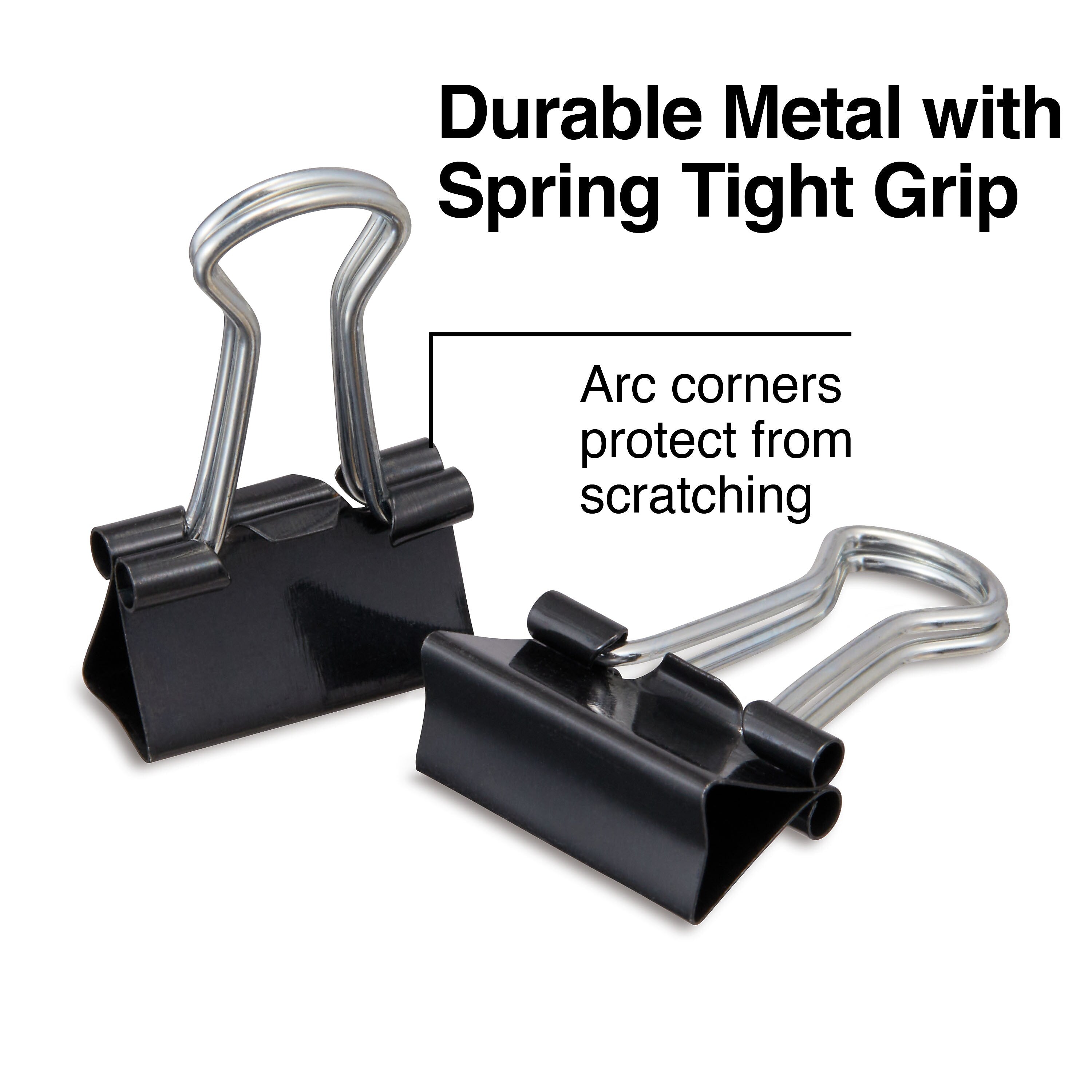 Staples Mini Binder Clips, 0.25" Capacity, Black, 144 Clips/Pack (ST15338/15338)
