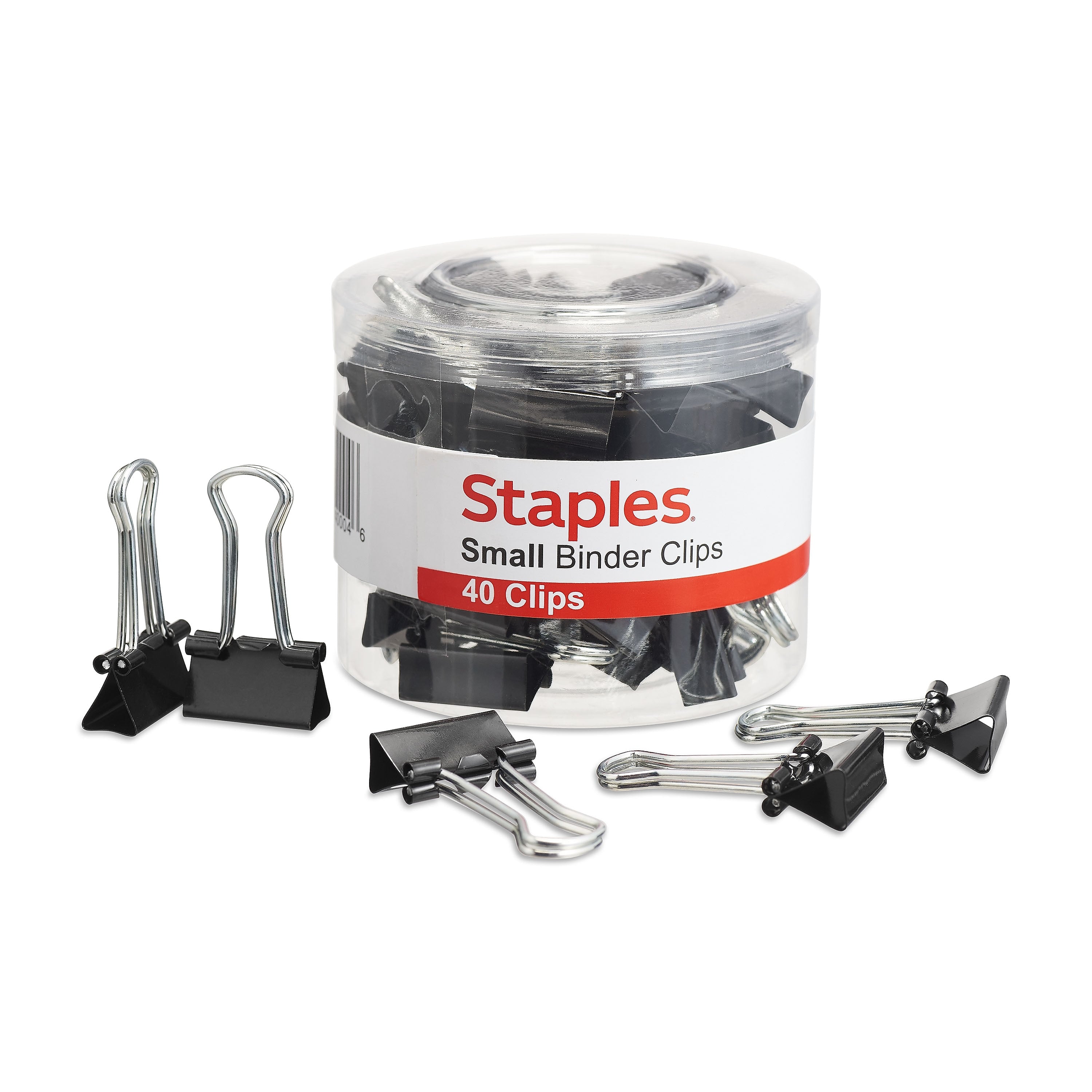 Staples Small Binder Clips, 0.38" Capacity, Black, 40 Clips/Pack (ST10667/10667)