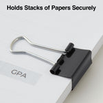 Staples Small Binder Clips, 0.38" Capacity, Black, 144 Clips/Pack (ST32002/32002)