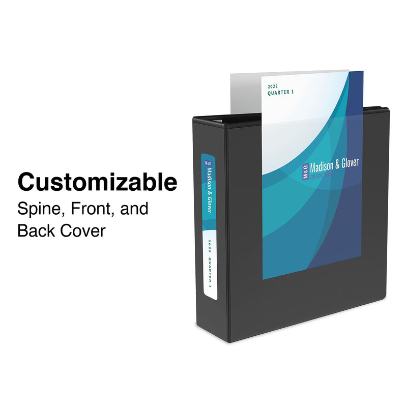 Staples Heavy Duty 3" 3-Ring View Binders, D-Ring, Black, 4/Pack (56234CT/24690CT)