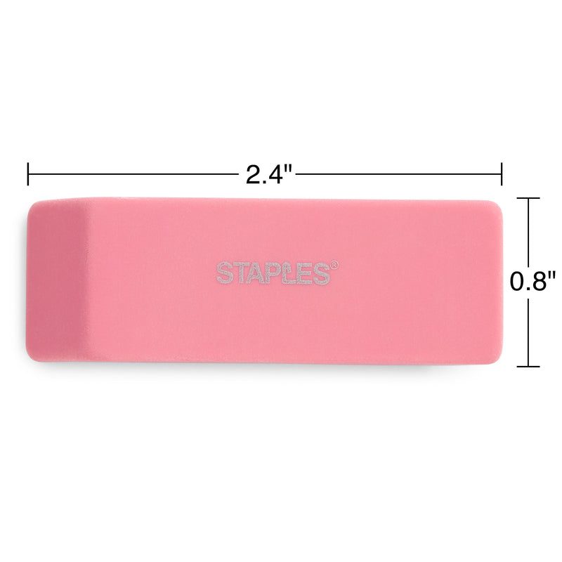 Staples® Block Eraser, Pink, 144/Carton (10433CT)
