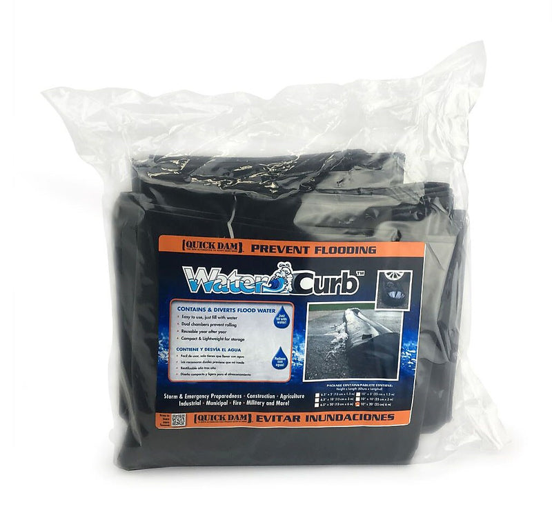 Quick Dam Universal Water Curb, Flood Control, 10" x 20', 1/Pack (QDWC1020)