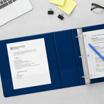 Staples 1 1/2" 3-Ring View Binder, D-Ring, Navy Blue (55419/26439)