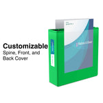Staples 3" 3-Ring View Binder, D-Ring, Green (55428/26354)