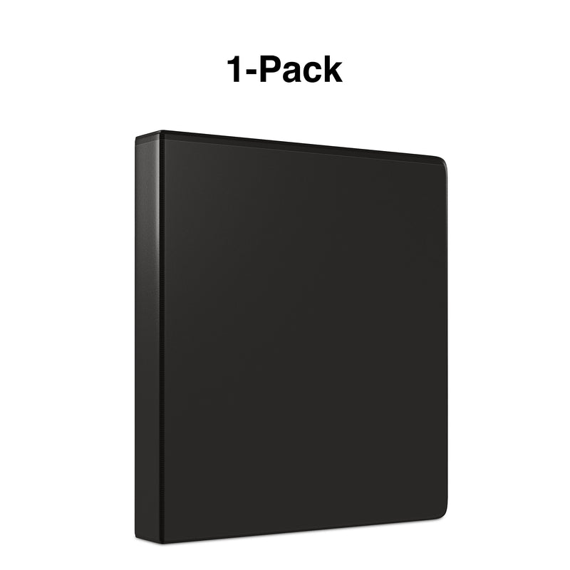 Staples 1 1/2" 3-Ring View Binder, Black (ST23727-CC)