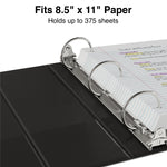Staples 2" 3-Ring View Binders, Black, 12/Pack (23722/21689)