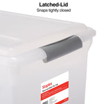 Staples Store & Slide Plastic File Box Latching, Letter/Legal Size, Clear (140167/139997)