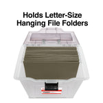 Staples Portable File Tote, Letter Size, Clear, 4/Carton (TR58298CT)