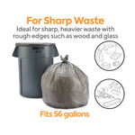 Coastwide Professional™ 50-56 Gallon Trash Bag, 43" x 47", Low Density, 0.95 mil, Gray, 100 Bags/Box (CW50715)