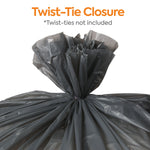 Coastwide Professional™ 50-56 Gallon Trash Bag, 43" x 47", Low Density, 0.95 mil, Gray, 100 Bags/Box (CW50715)