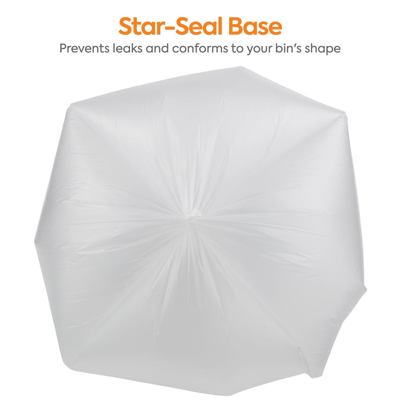 Coastwide Professional™ 7-10 Gallon Trash Bag, 24" x 24", High Density, 8 mic, Natural, 1000 Bags/Box (CW25412)