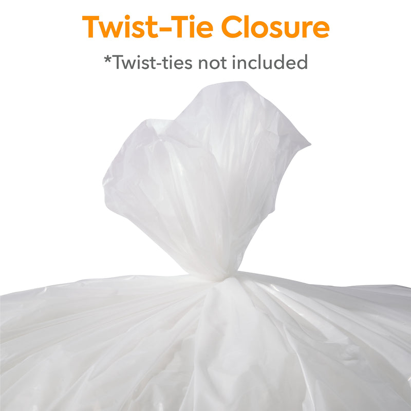 Coastwide Professional™ AccuFit 55 Gallon Trash Bag, 40" x 53", Low Density, 1.3 mil, Clear, 100 Bags/Box (CW25527)