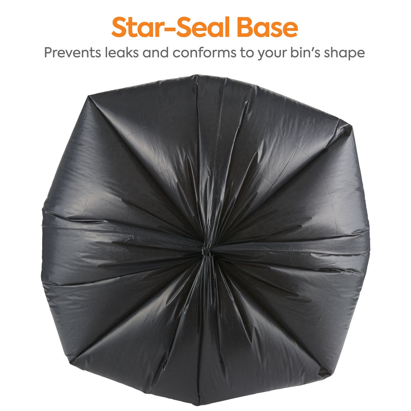 Coastwide Professional™ 55-60 Gallon Trash Bag, 38" x 58", Low Density, 1.3 mil, Black, 100 Bags/Box (CW22342)
