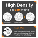 Coastwide Professional™ 50-56 Gallon Trash Bag, 43" x 48", High Density, 16 mic, Natural, 200 Bags/Box (CW18205)