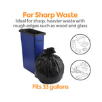 Coastwide Professional™ 30-33 Gallon Trash Bag, 33" x 39", Low Density, 1.35 mil, Black, 150 Bags/Box (CW18206)