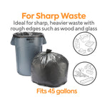 Coastwide Professional™ 40-45 Gallon Trash Bag, 40" x 46", Low Density, 1.8 mil, Black, 100 Bags/Box (CW18208)