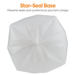 Coastwide Professional™ 55-60 Gallon Trash Bag, 38" x 58", Low Density, 0.74 mil, White, 100 Bags/Box (CW18187)