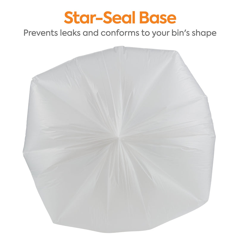 Coastwide Professional™ 55-60 Gallon Trash Bag, 38" x 58", Low Density, 0.74 mil, White, 100 Bags/Box (CW18187)