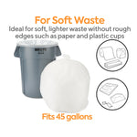 Coastwide Professional™ 40-45 Gallon Trash Bag, 40" x 48", High Density, 16 mic, Natural, 250 Bags/Box (CW18204)