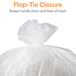 Coastwide Professional™ 12-16 Gallon Trash Bag, 32" x 24", Low Density, 0.7 mil, Clear, 250 Bags/Box (CW18210)