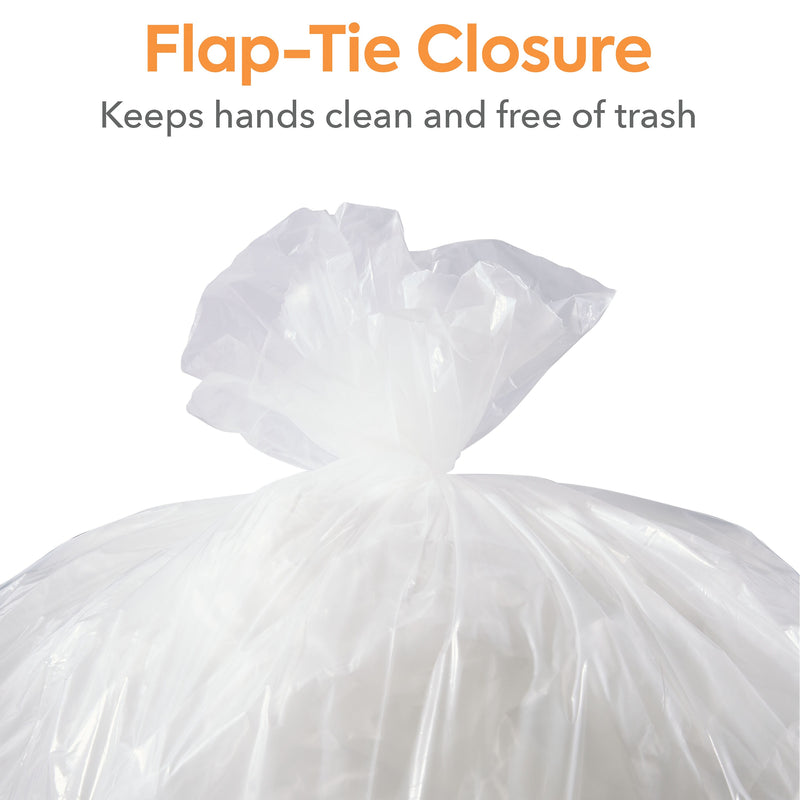 Coastwide Professional™ 12-16 Gallon Trash Bag, 32" x 24", Low Density, 0.7 mil, Clear, 250 Bags/Box (CW18210)