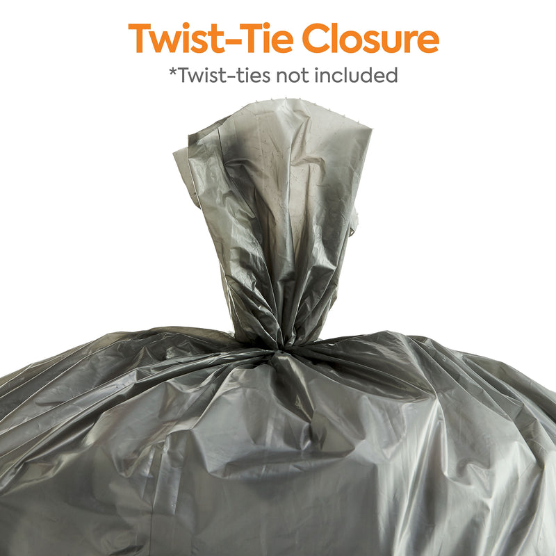 Coastwide Professional™ 40-45 Gallon Trash Bag, 39" x 47", Low Density, 1.7 mil, Silver, 50 Bags/Box (CW18189)