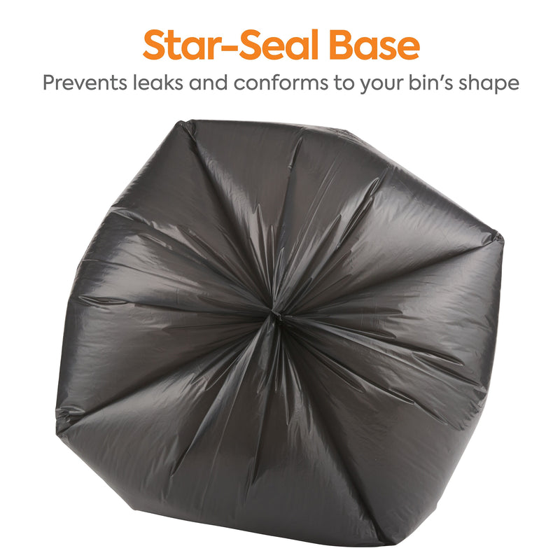 Coastwide Professional™ 50-56 Gallon Trash Bag, 43" x 48", Low Density, 0.95 mil, Black, 100 Bags/Box (CW18194)
