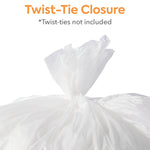 Coastwide Professional™ 55-60 Gallon Trash Bag, 38" x 60", High Density, 16 mic, Natural, 200 Bags/Box (CW18202)