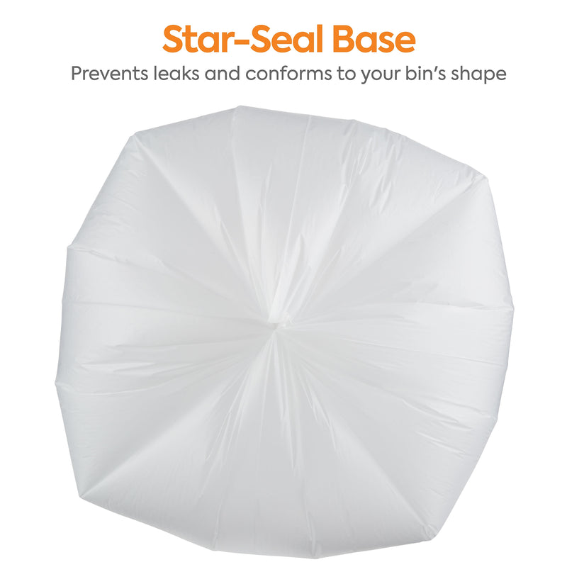 Coastwide Professional™ 55-60 Gallon Trash Bag, 38" x 60", High Density, 16 mic, Natural, 200 Bags/Box (CW18202)